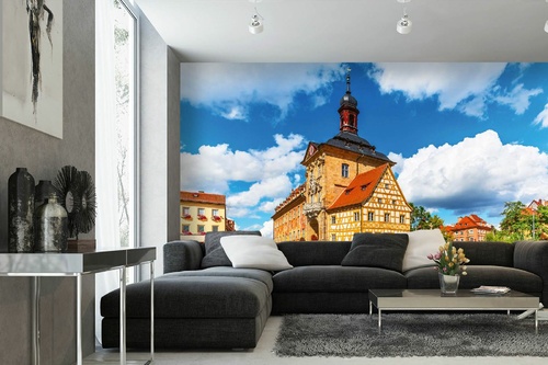 Vlies Fototapete - Altes Rathaus Bamberg 375 x 250 cm